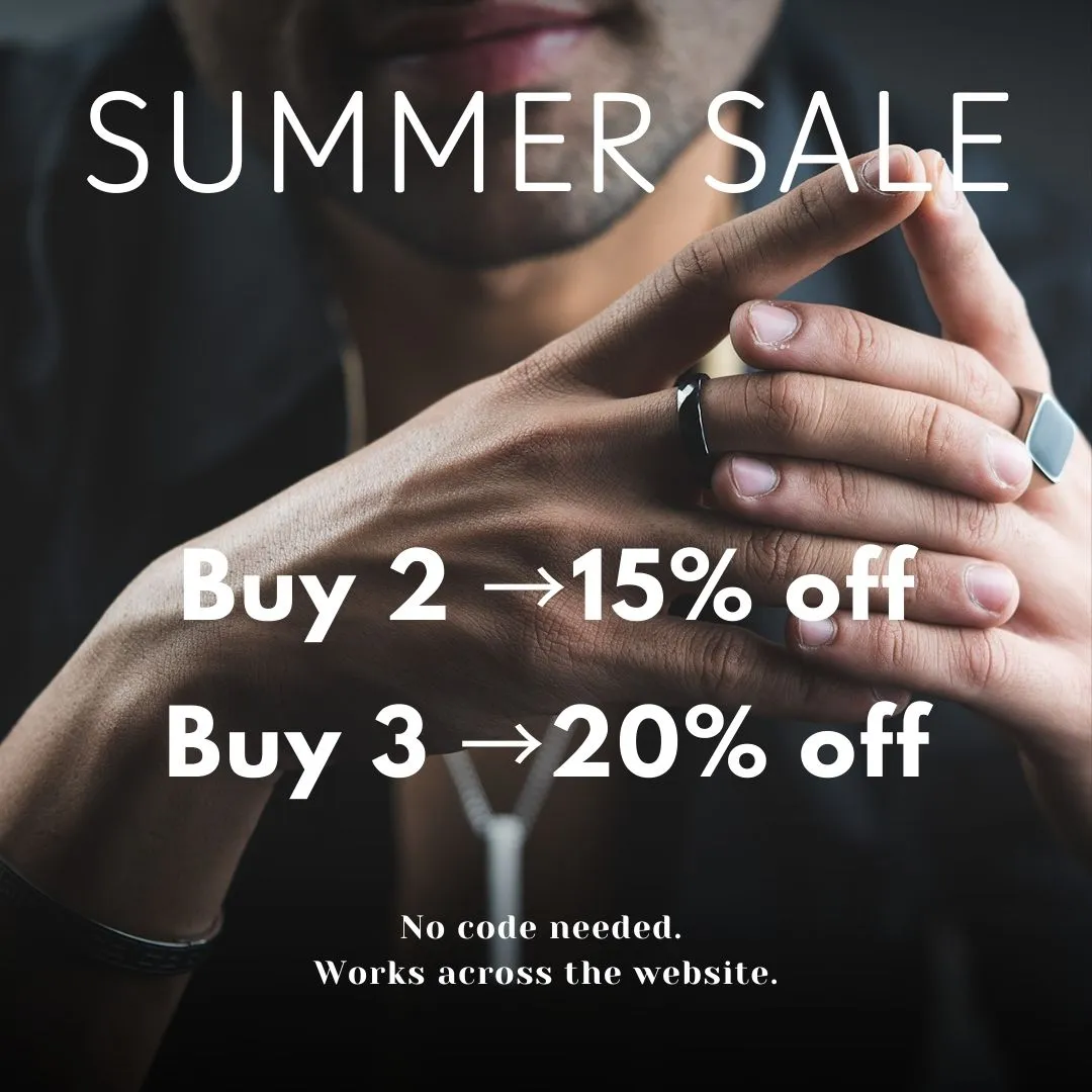 Black Damascus Inlay Ring