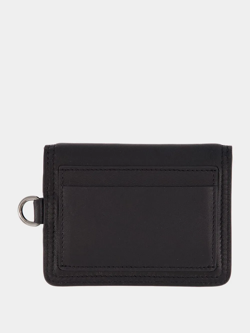 Black Nappa Leather Neck Wallet