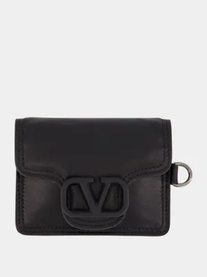 Black Nappa Leather Neck Wallet