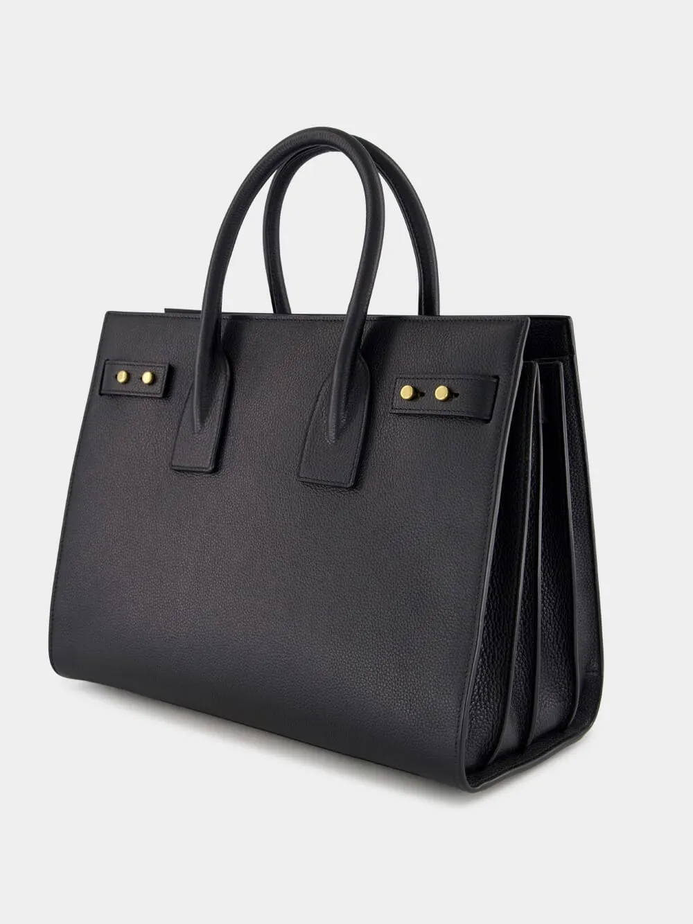Black Small Sac de Jour in Supple Grained Leather