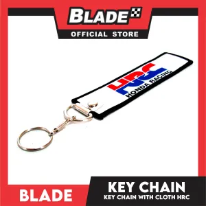Blade Keychain Key Tag Lanyard with Metal Hook Key Ring Attachment (HRC Honda Racing Design)
