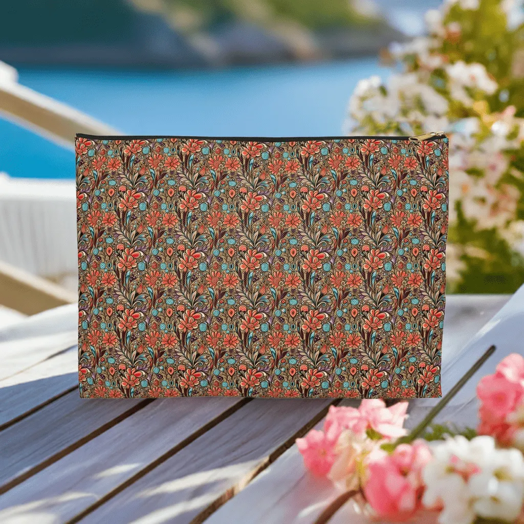 Boho Floral Travel Cosmetic Bag