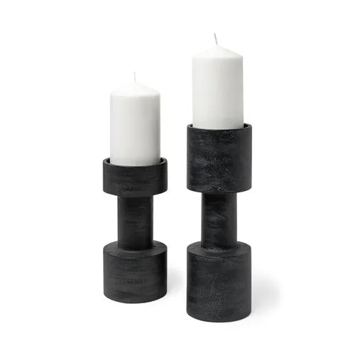 Bolton Black Metal Table Candle Holder