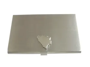Bosnia Map Shape Pendant Business Card Holder