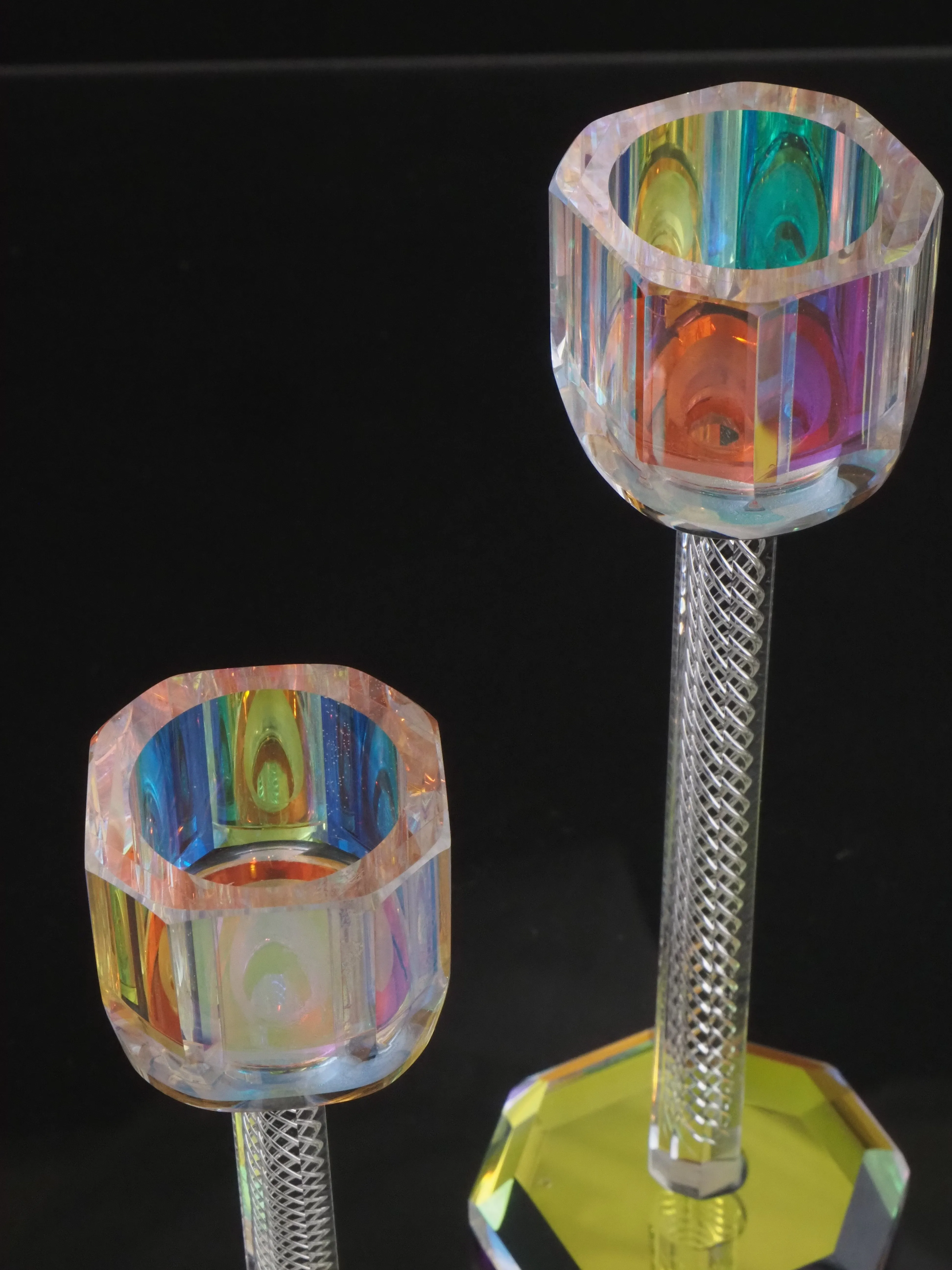 Brilliant Cuts x Zach Brown Glass "Candle Holders" (Pair)