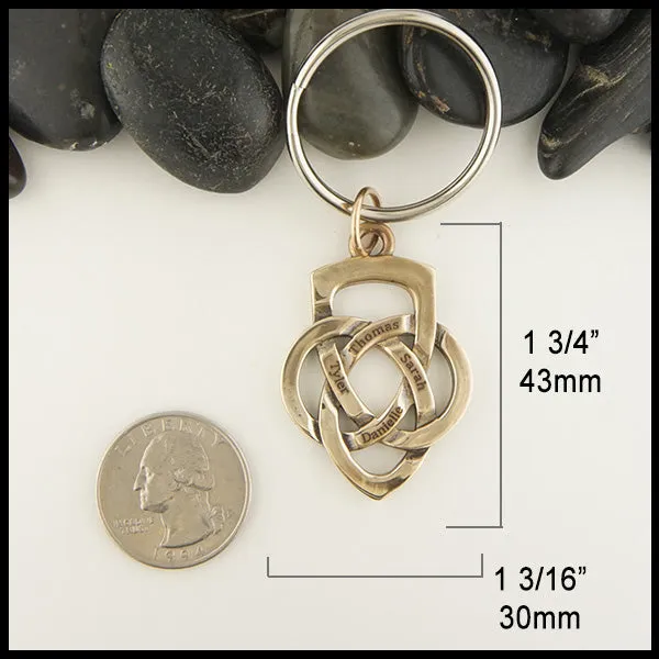 Bronze Father's Knot Key Chain