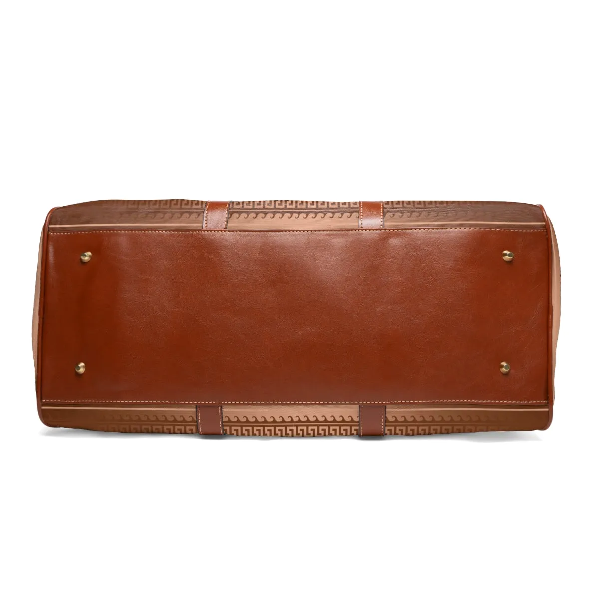 Bronze Greek Key Waterproof Travel Bag