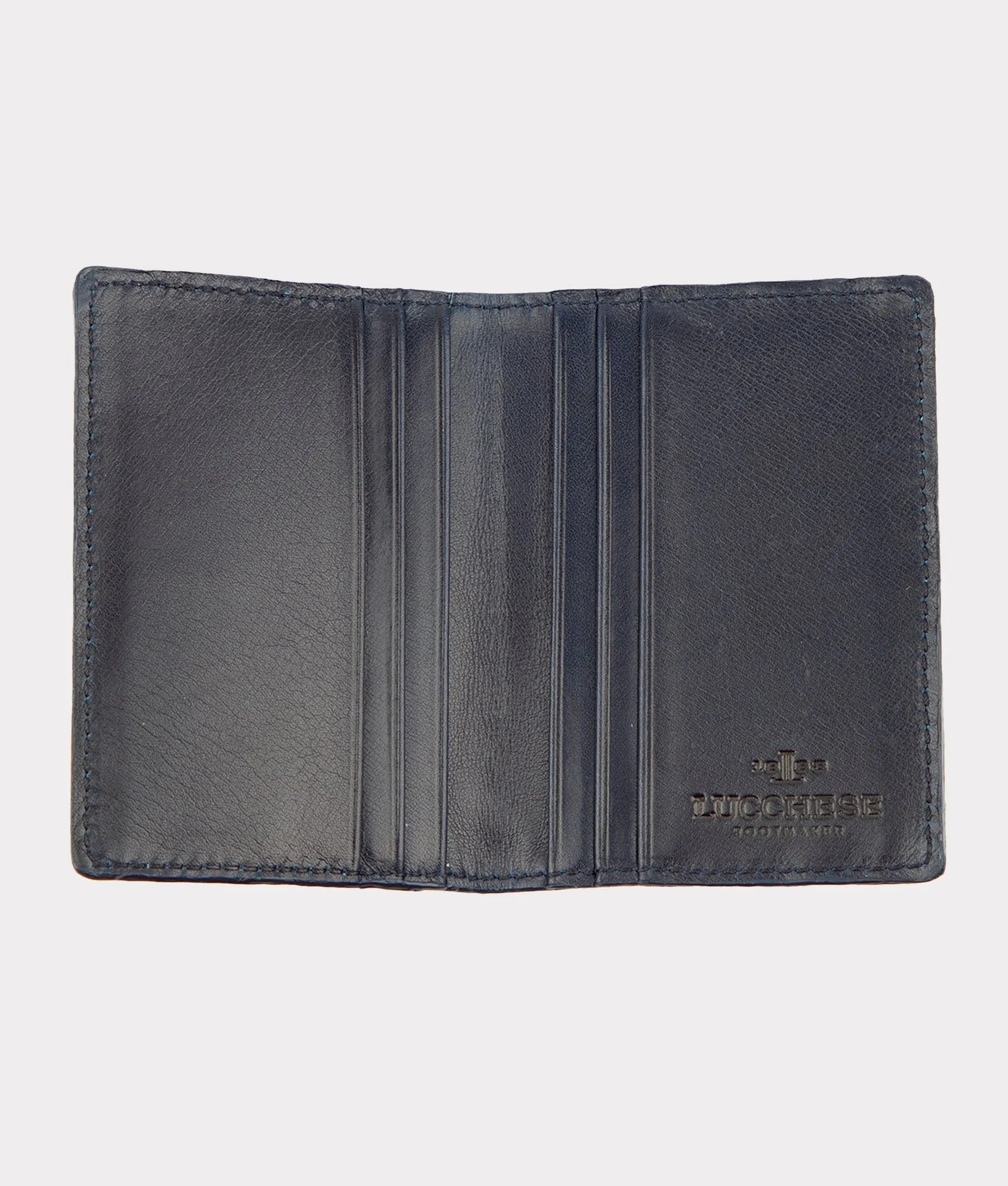 Caiman Bifold Card Case :: Navy Blue