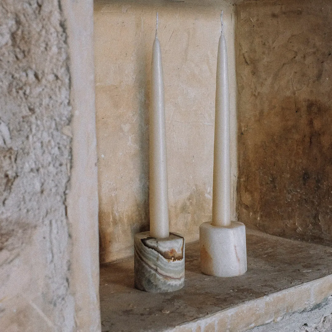 Candle Holders, Onyx