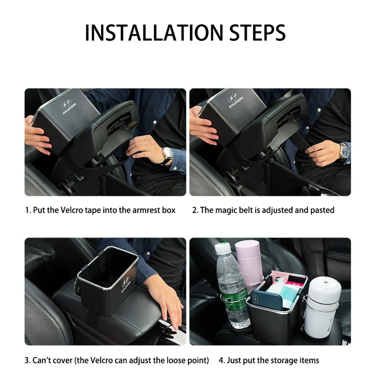 Car Armrest Storage Box Coffee Cup Water Drink Holder for Rear Seat, Custom fit for car