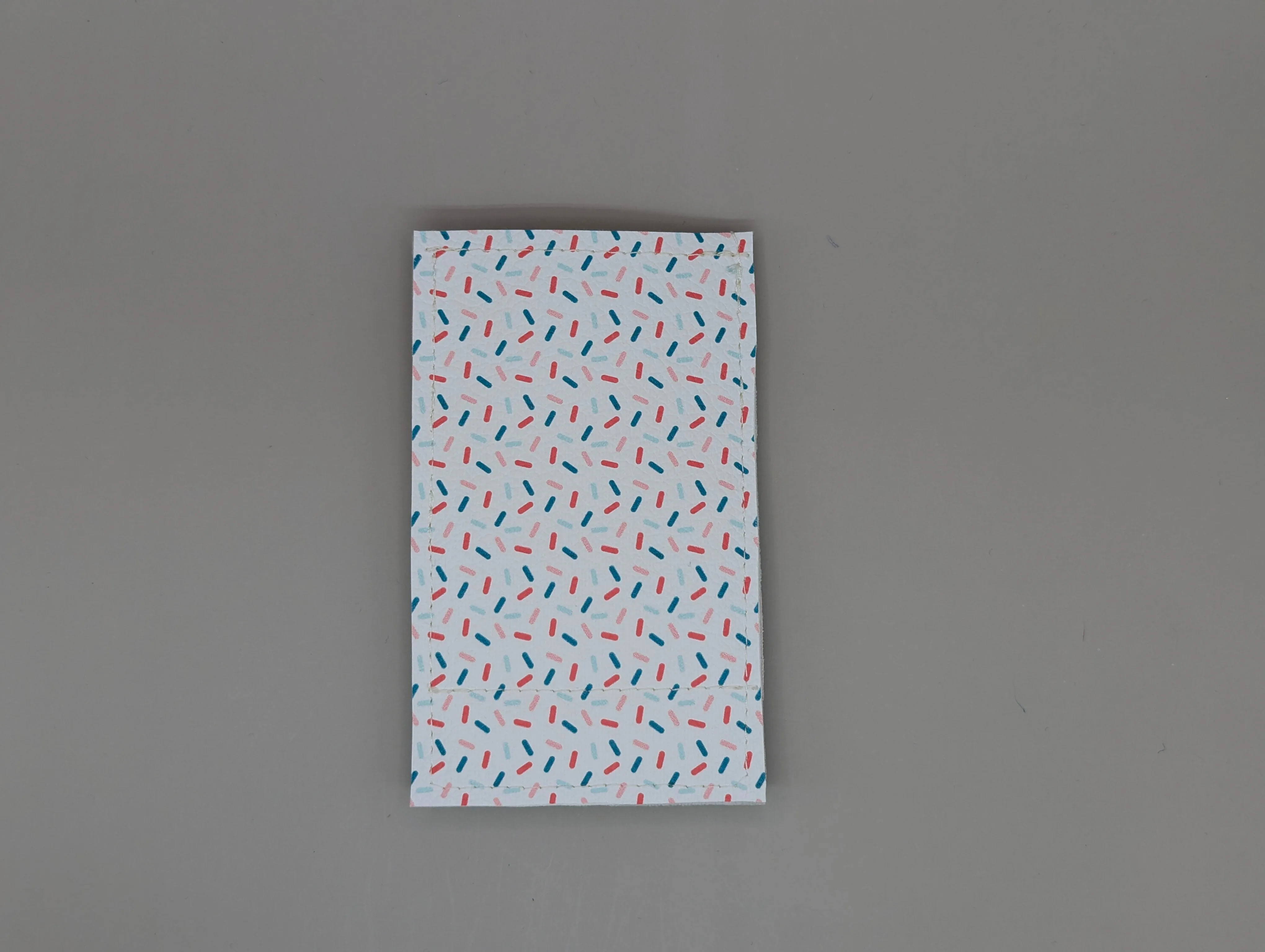 Card wallet /w coin pocket- Blue sprinkle cone