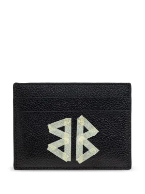 Cash tape type leather card case