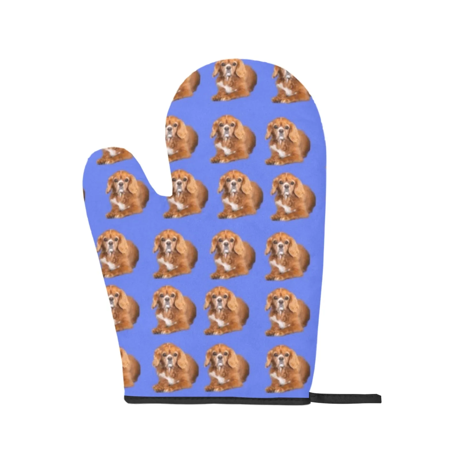 Cavalier King Charles Oven Mitts & Pot Holders Set (4 pcs) - Ruby