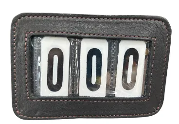 Cavalier Leather 3 Digit Bridle Number Holder Brown