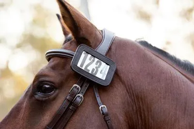 Cavalier Leather 3 Digit Bridle Number Holder Brown