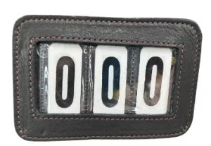 Cavalier Leather 3 Digit Bridle Number Holder Brown
