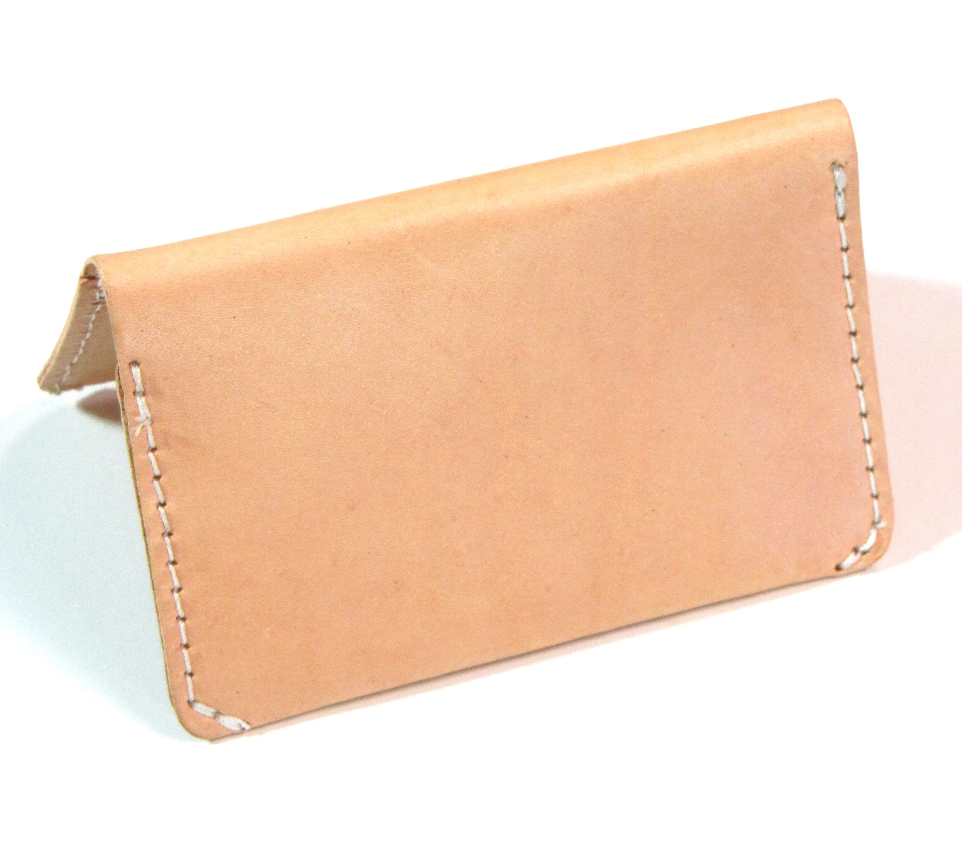 CC310-NT  Fold-Over Card Case- Natural Veg Tan