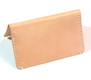 CC310-NT  Fold-Over Card Case- Natural Veg Tan