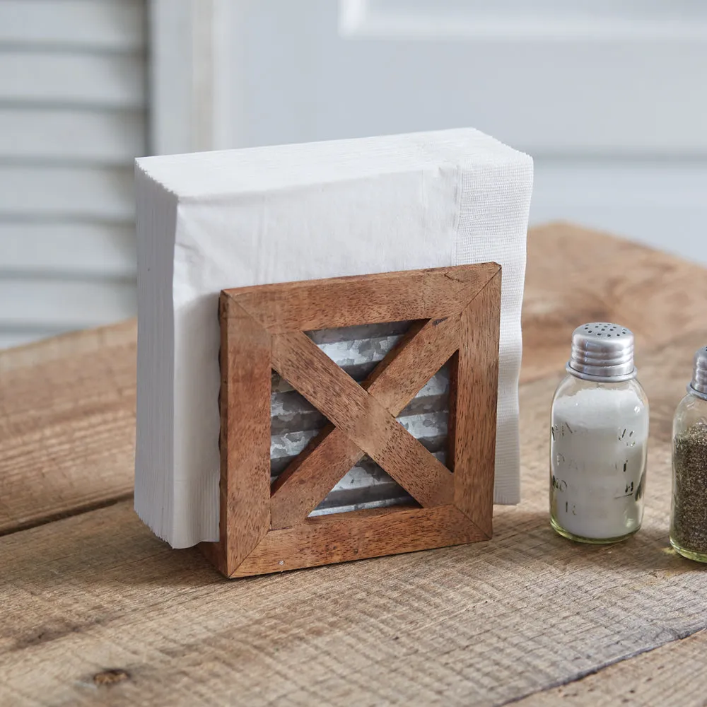 Charming Barn Door Napkin Caddy