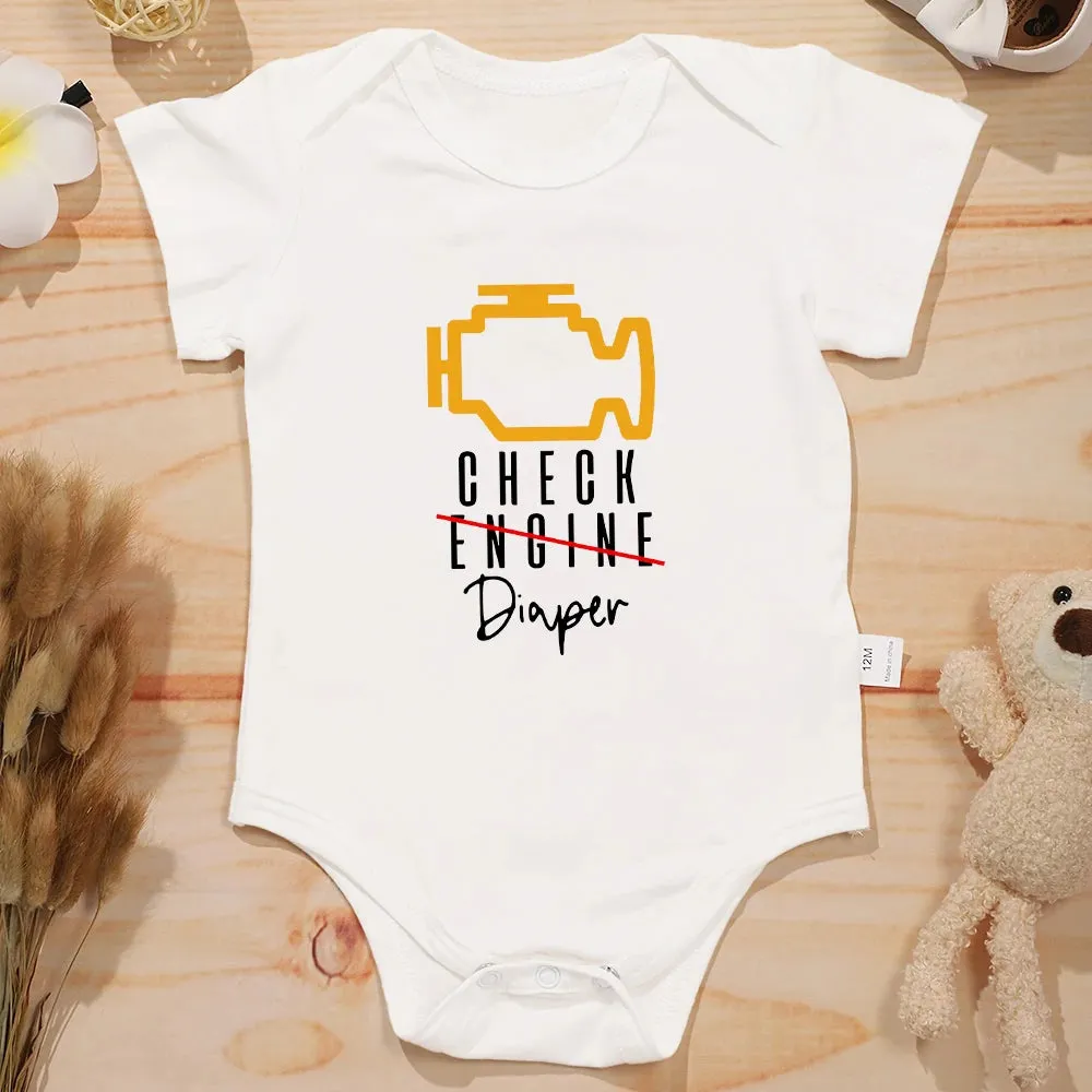 Check Diaper Onesie