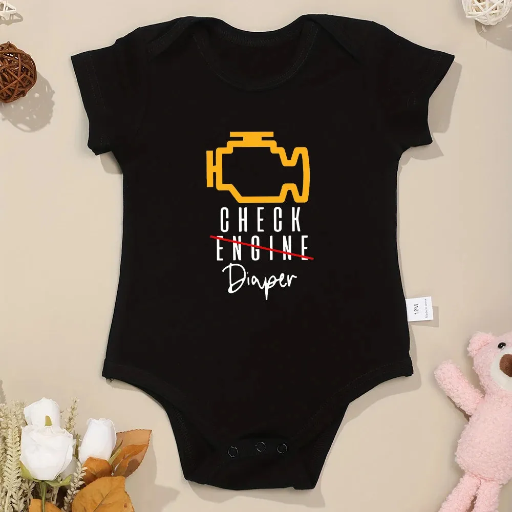 Check Diaper Onesie