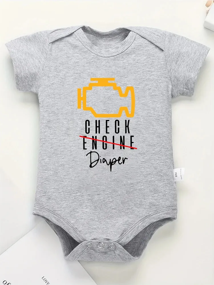 Check Diaper Onesie