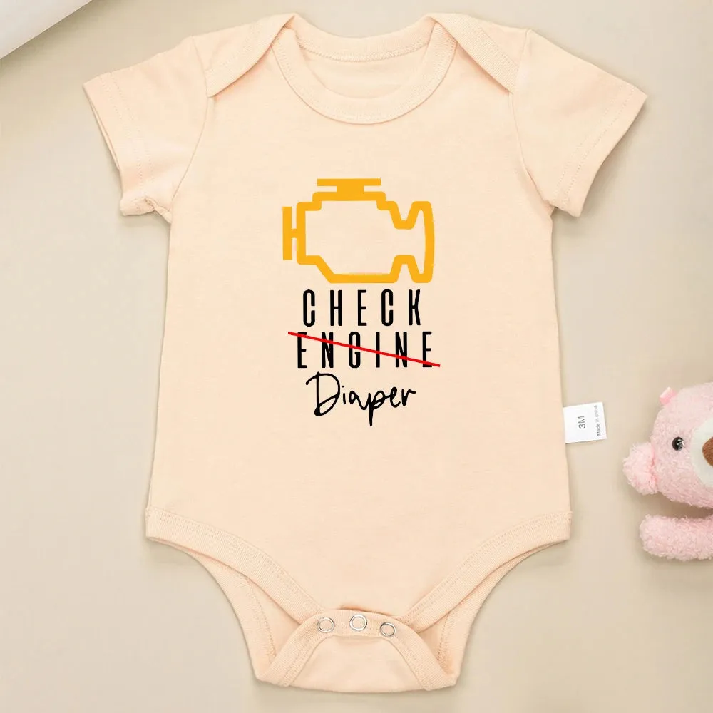 Check Diaper Onesie