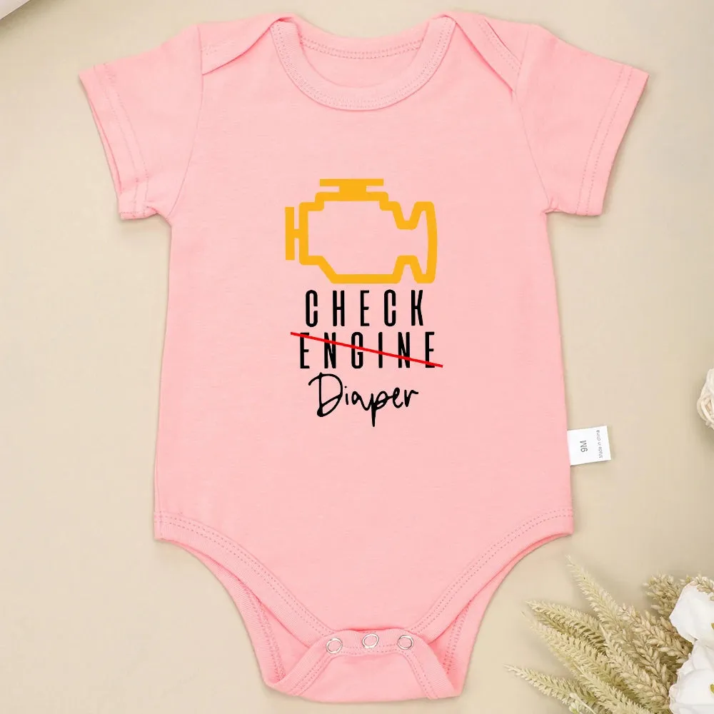 Check Diaper Onesie