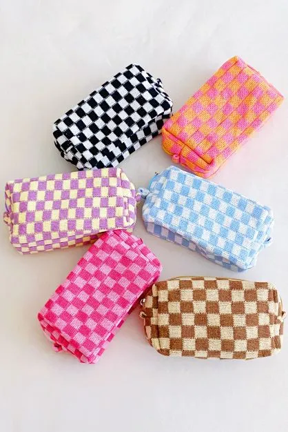 Check Yourself Cosmetic Bag Makeup Travel Bag