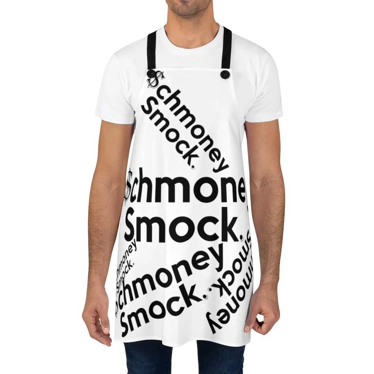 $chmoney Smock (Cooks / Stylists / Barbers) Black strap / embroidered smock