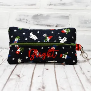 Christmas Gnome Personalized Quilted Pouch