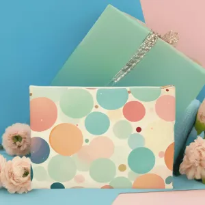 Circles in Pastel Retro Look Cosmetic Travel Bag
