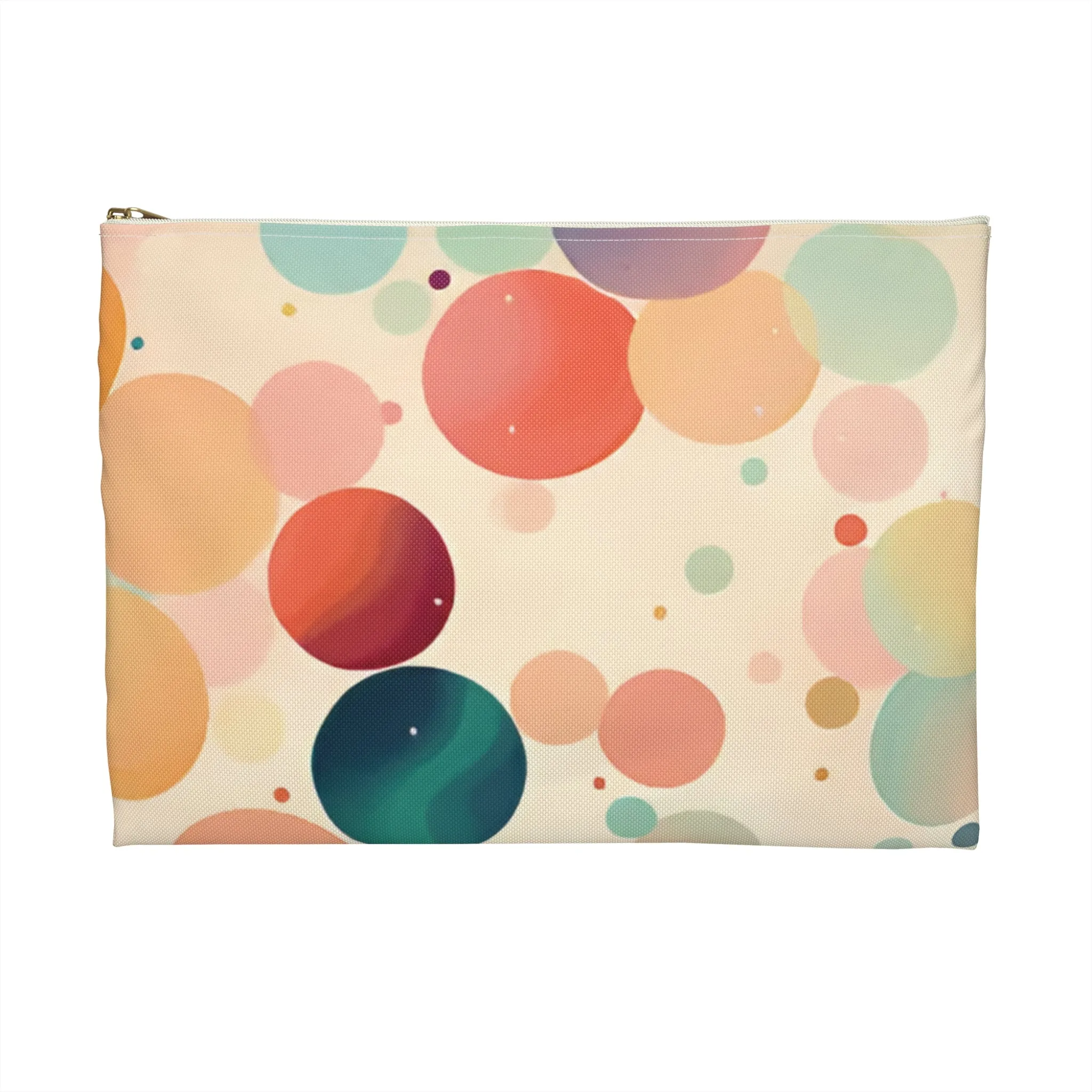Circles in Pastel Retro Look Cosmetic Travel Bag