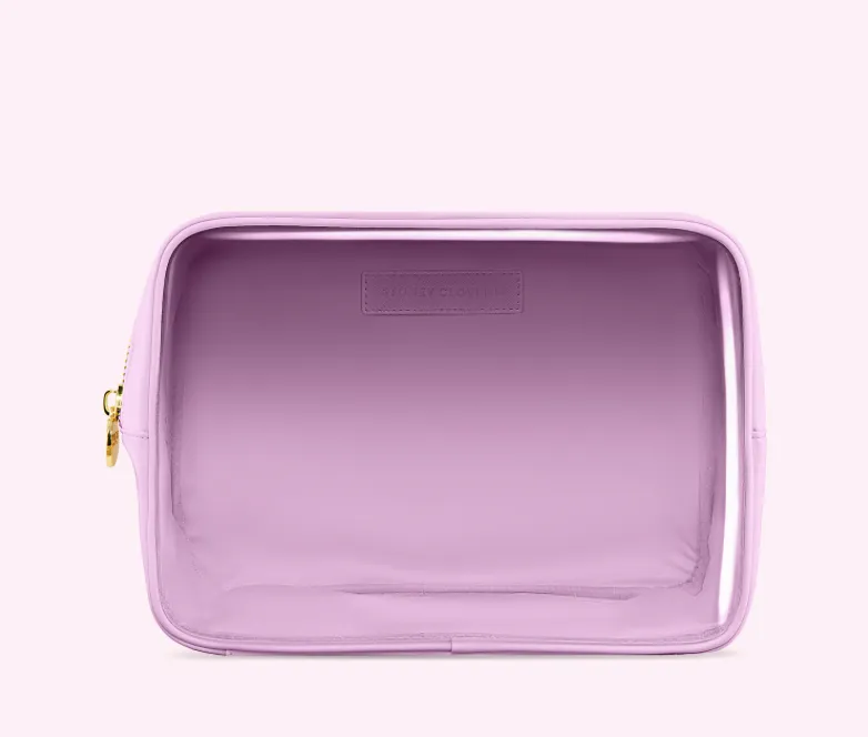 CLEAR FRONT LARGE POUCH - GRAPE