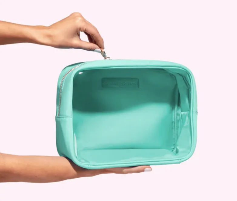 CLEAR FRONT LARGE POUCH - GRAPE