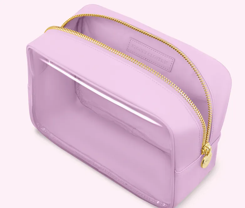 CLEAR FRONT LARGE POUCH - GRAPE