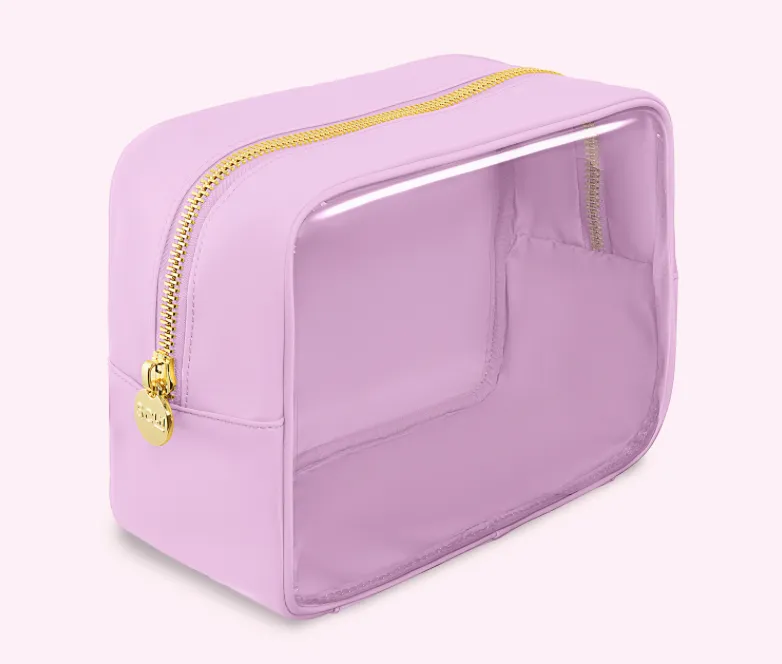 CLEAR FRONT LARGE POUCH - GRAPE