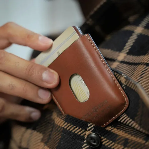 COMPACT CARD HOLDER, TAN