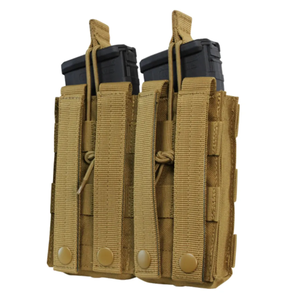 Condor Double Open-Top M4/M16 Mag Pouch Coyote Brown