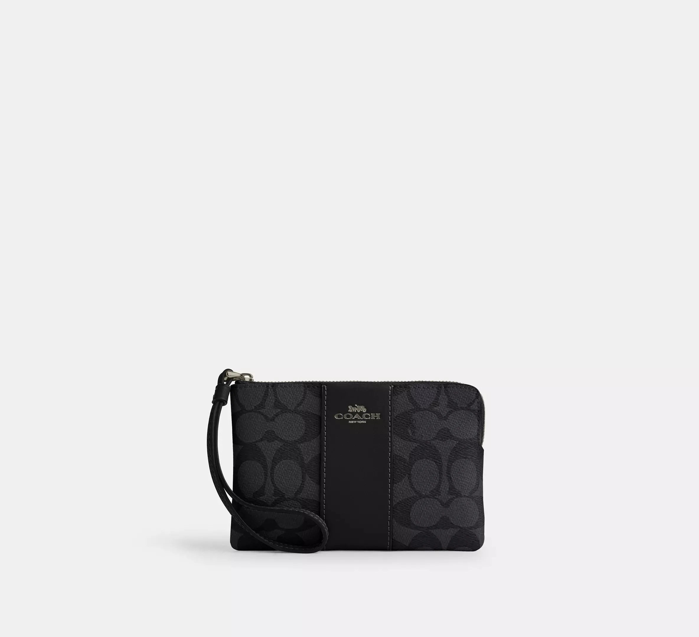 Corner Zip Wristlet In Signature Canvas