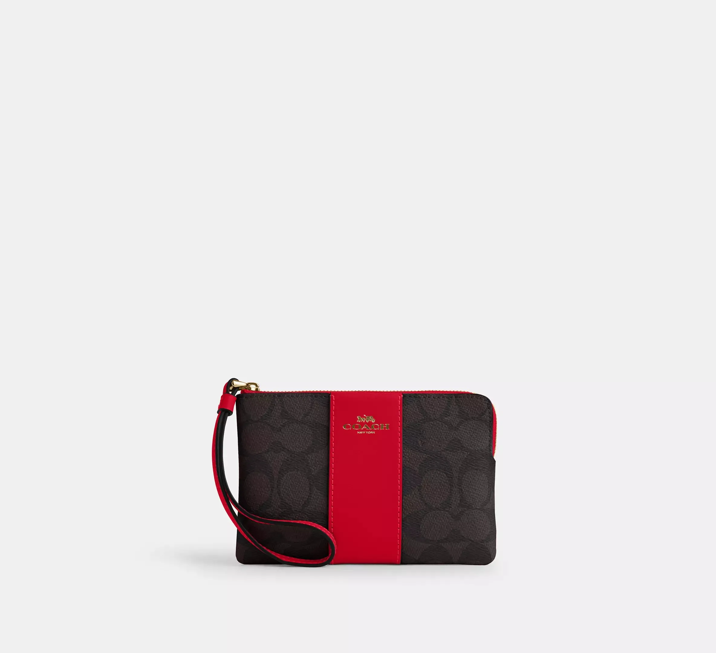 Corner Zip Wristlet In Signature Canvas
