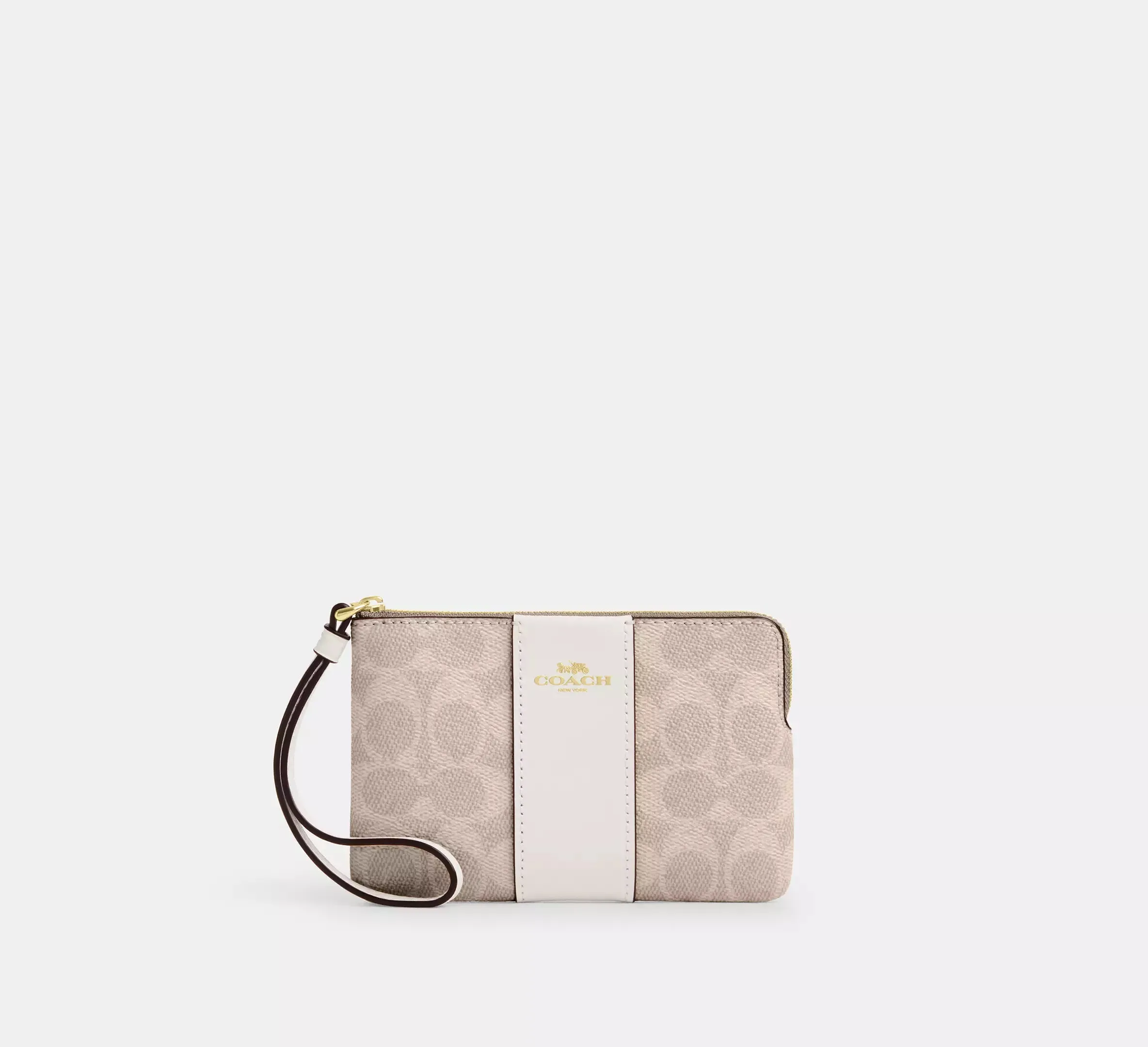 Corner Zip Wristlet In Signature Canvas