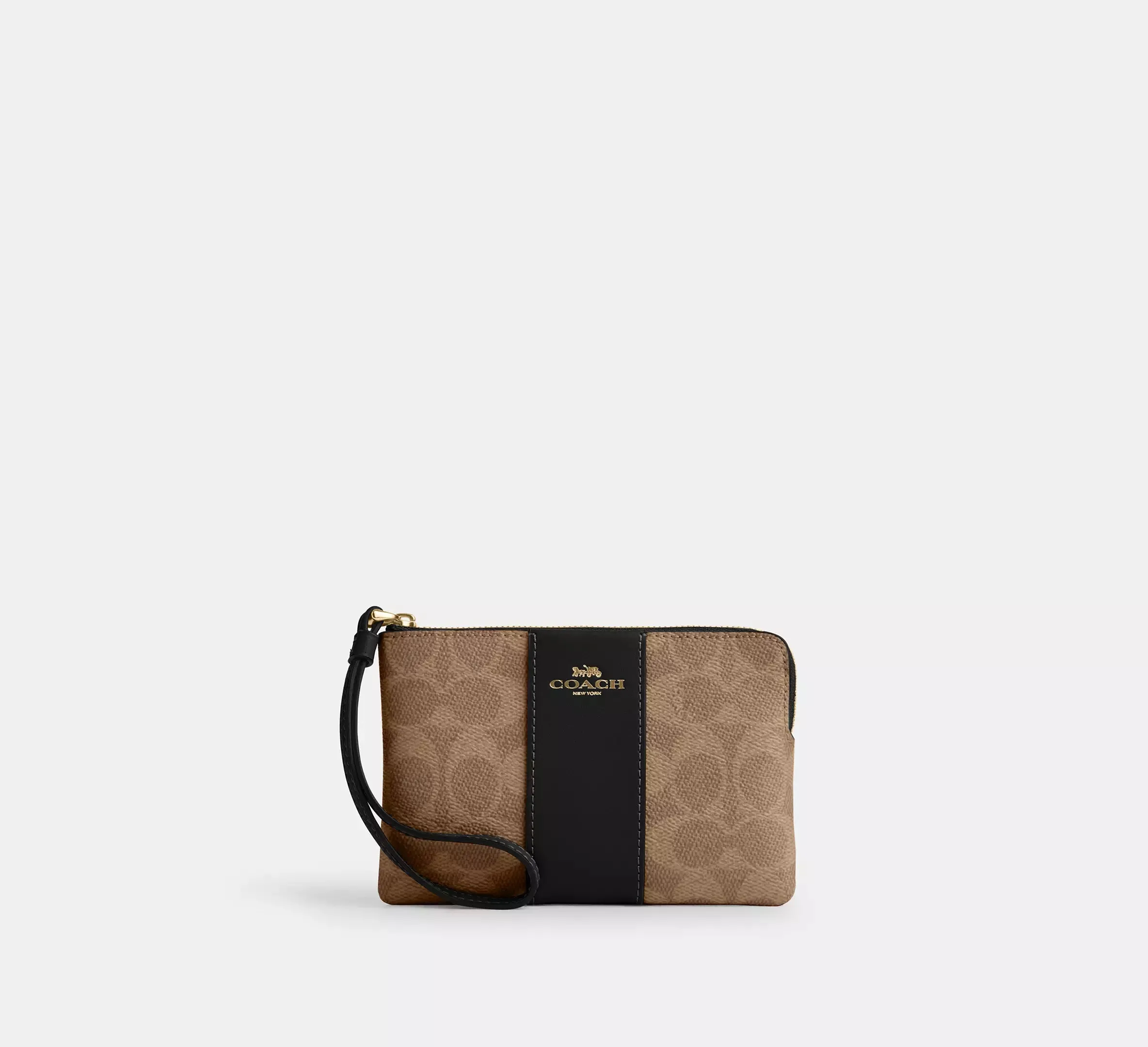 Corner Zip Wristlet In Signature Canvas