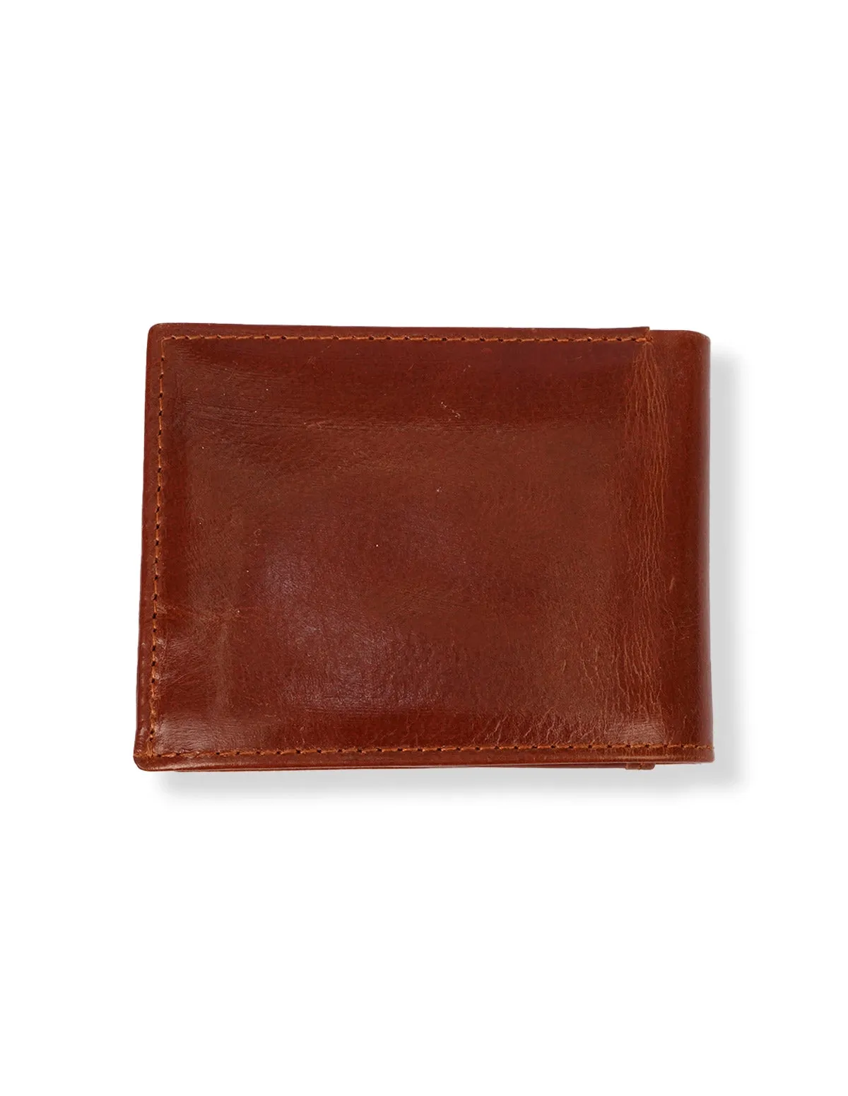 Cow Leather Wallet Brown – Trifold with Extra Card Slots