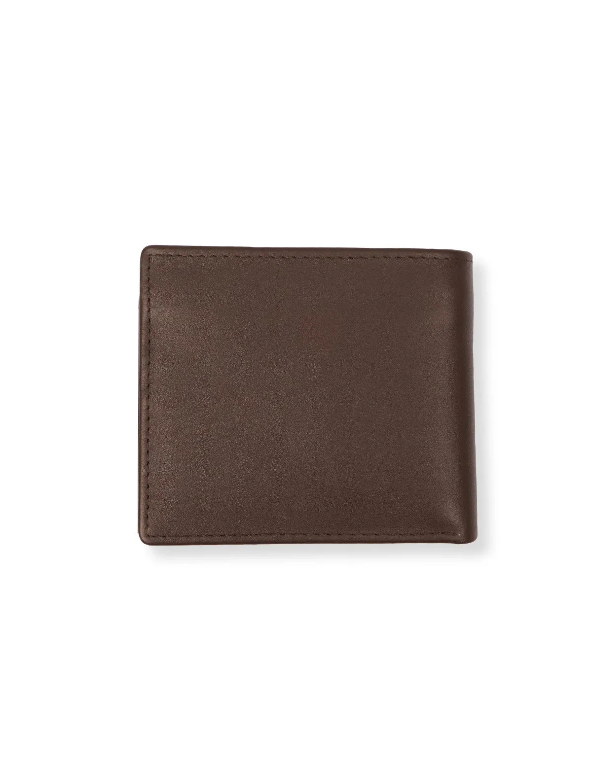 Cow Leather Wallet Brown – Trifold with Multiple Card Slots