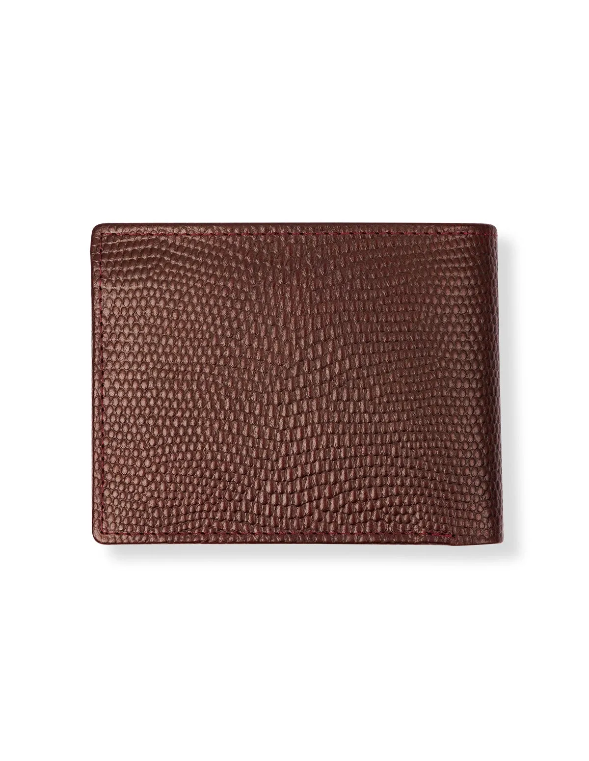 Cow Leather Wallet Maroon – Bifold with Card Slots