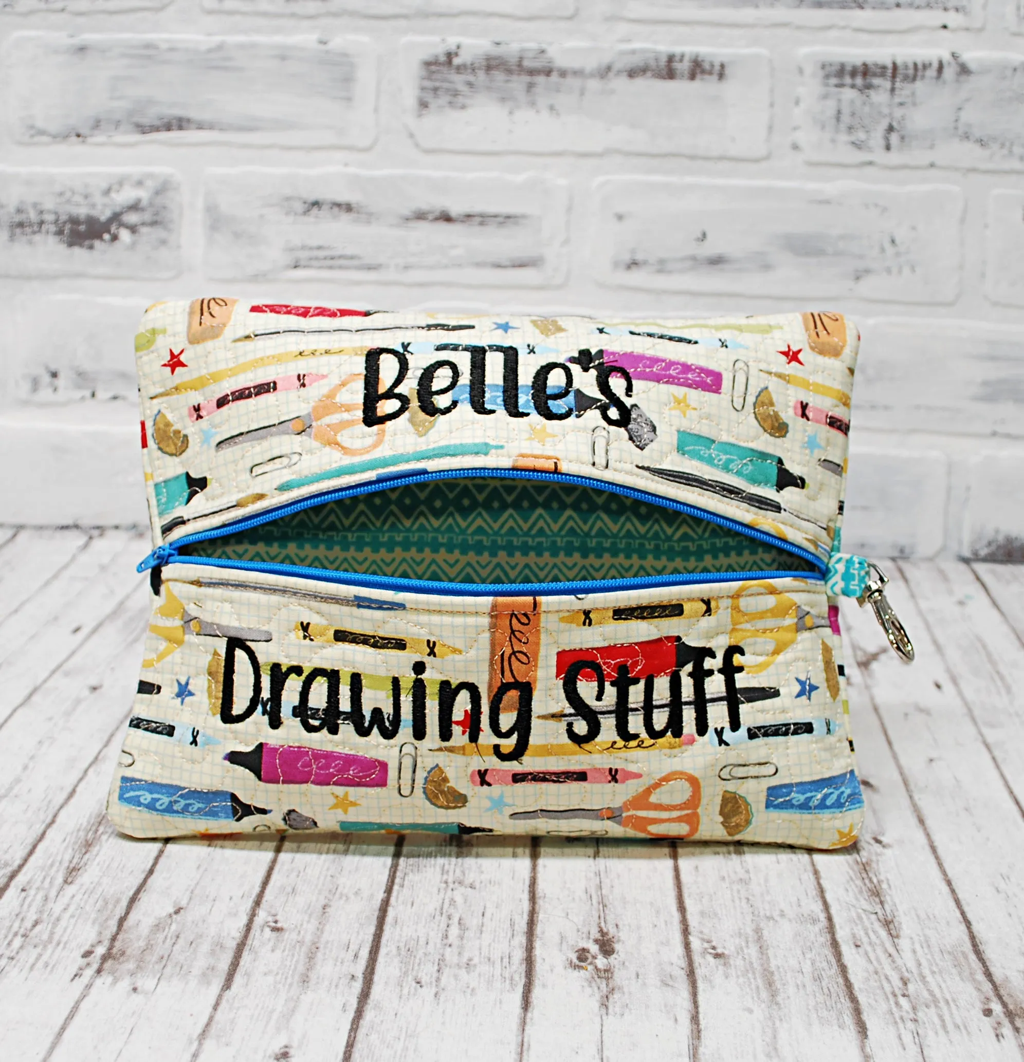 Craft Supplies Personalized Quilted Pouch