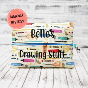 Craft Supplies Personalized Quilted Pouch