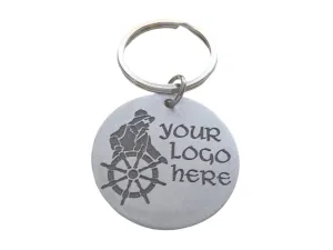 Customized Laser Engraved Logo Keychain, Drawing Engraved Keychain, Customized Logo Keychain