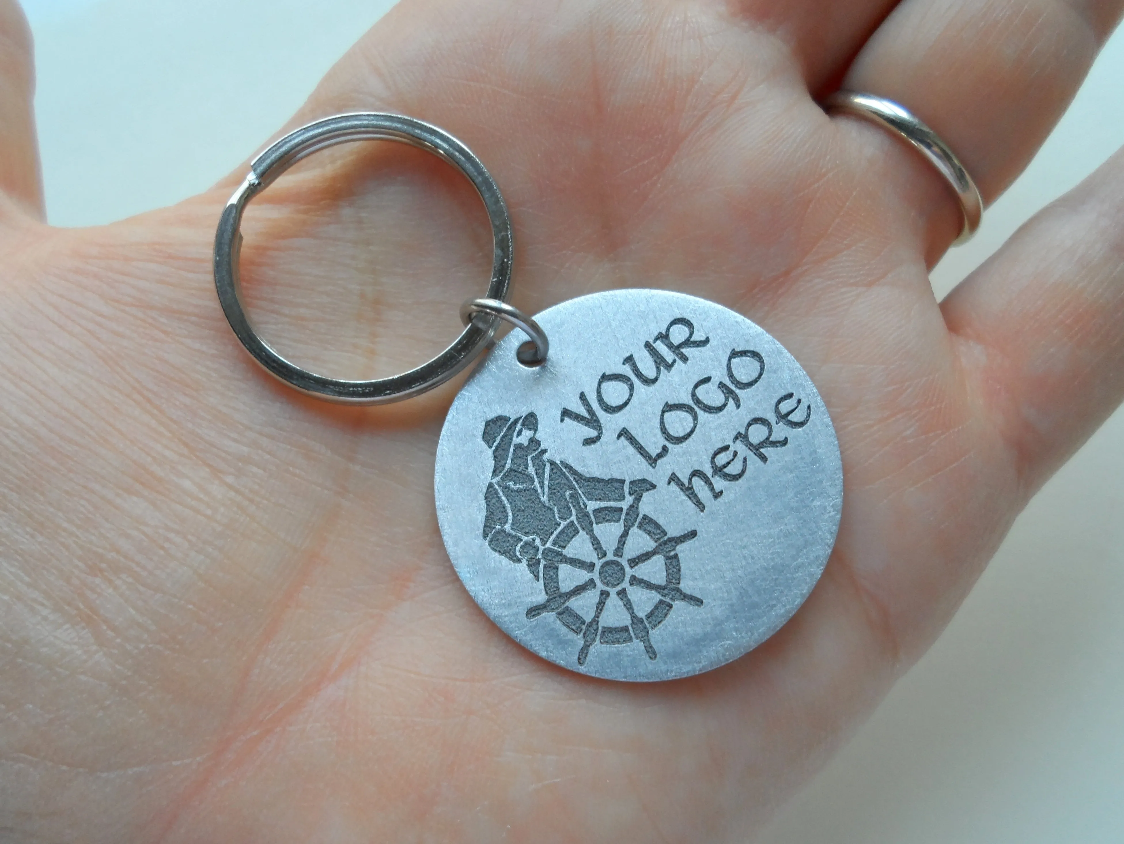 Customized Laser Engraved Logo Keychain, Drawing Engraved Keychain, Customized Logo Keychain